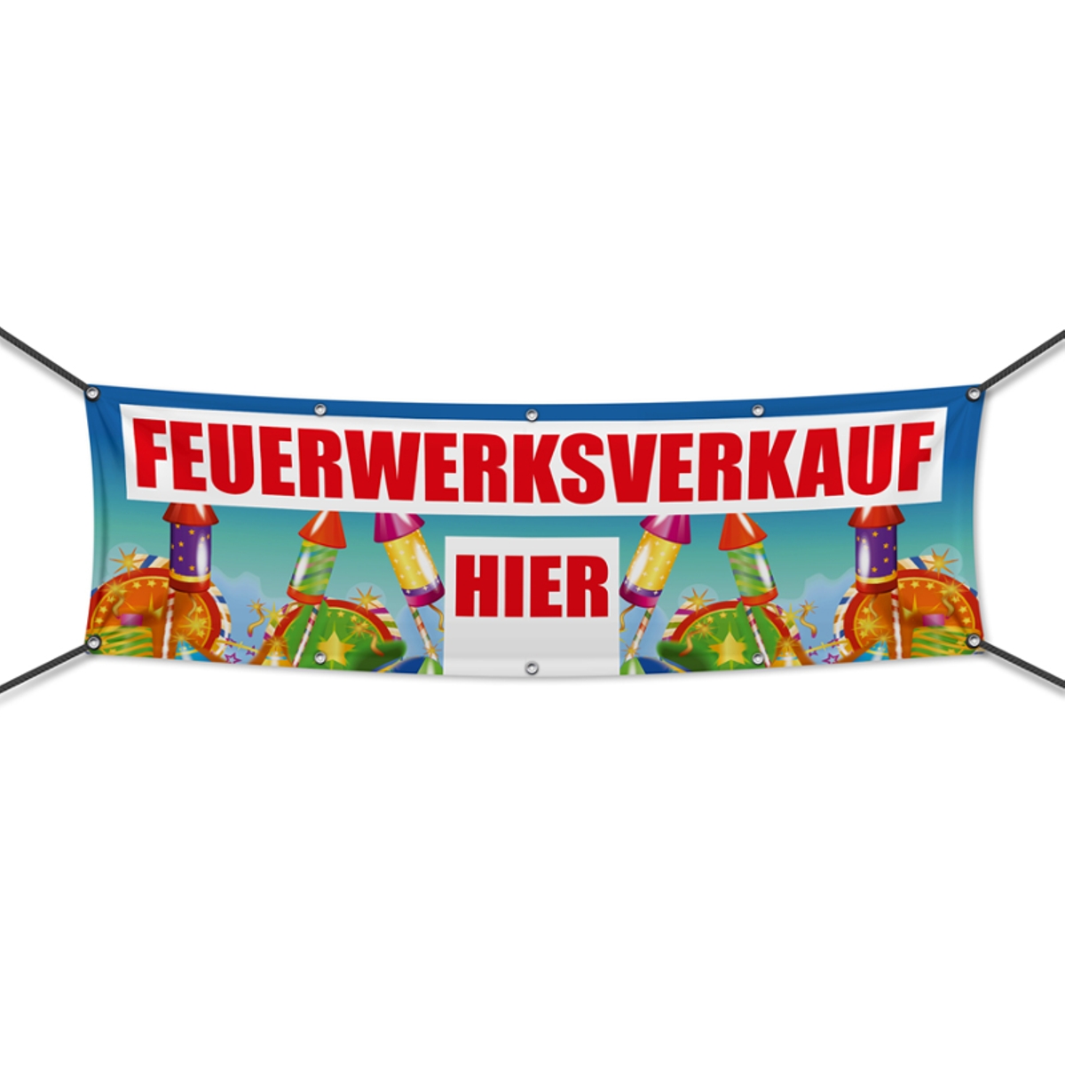 Feuerwerksverkauf Silvester M1 Banner, Plane, Werbeschild, Winter, Werbebanner