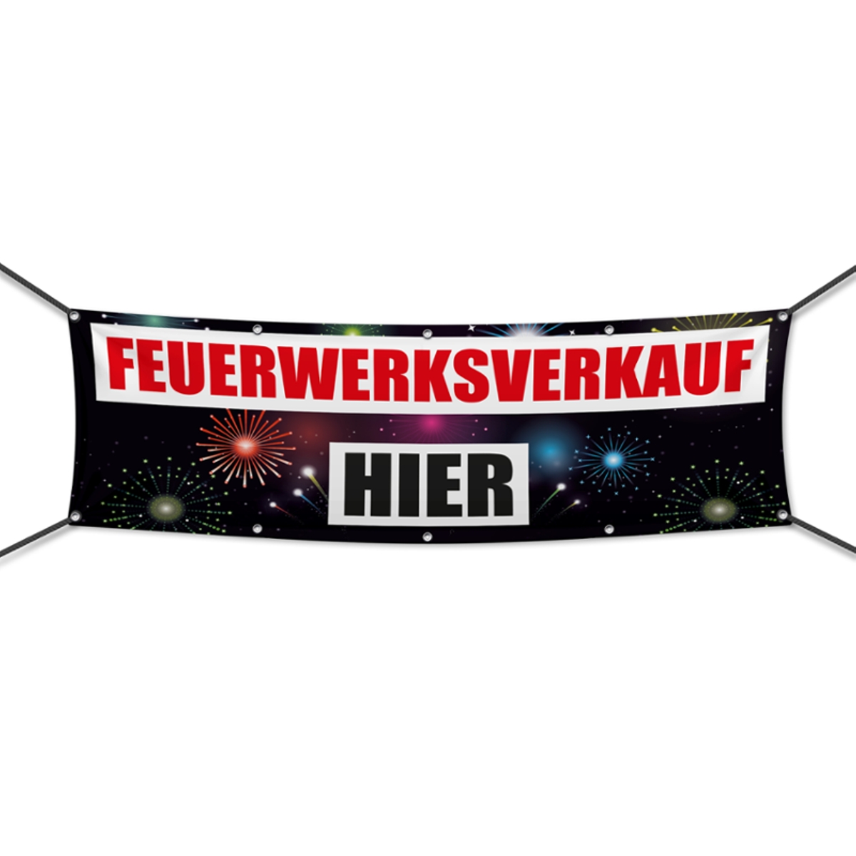 Feuerwerksverkauf Silvester M2 Banner, Plane, Werbeschild, Winter, Werbebanner