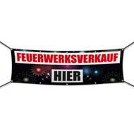 Feuerwerksverkauf Silvester M2 Banner, Plane, Werbeschild, Winter, Werbebanner