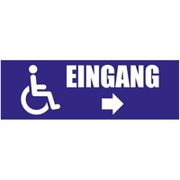 Rollstuhlfahrer Eingang Werbebanner, Banner in 6 Größen (1450)