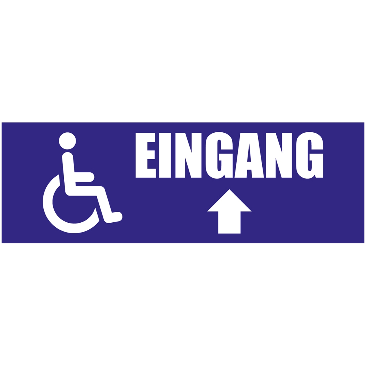 300 x 100 cm | Rollstuhlfahrer Eingang Werbebanner