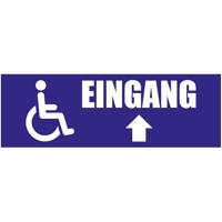Rollstuhlfahrer Eingang Werbebanner, Banner in 6 Größen (1450)