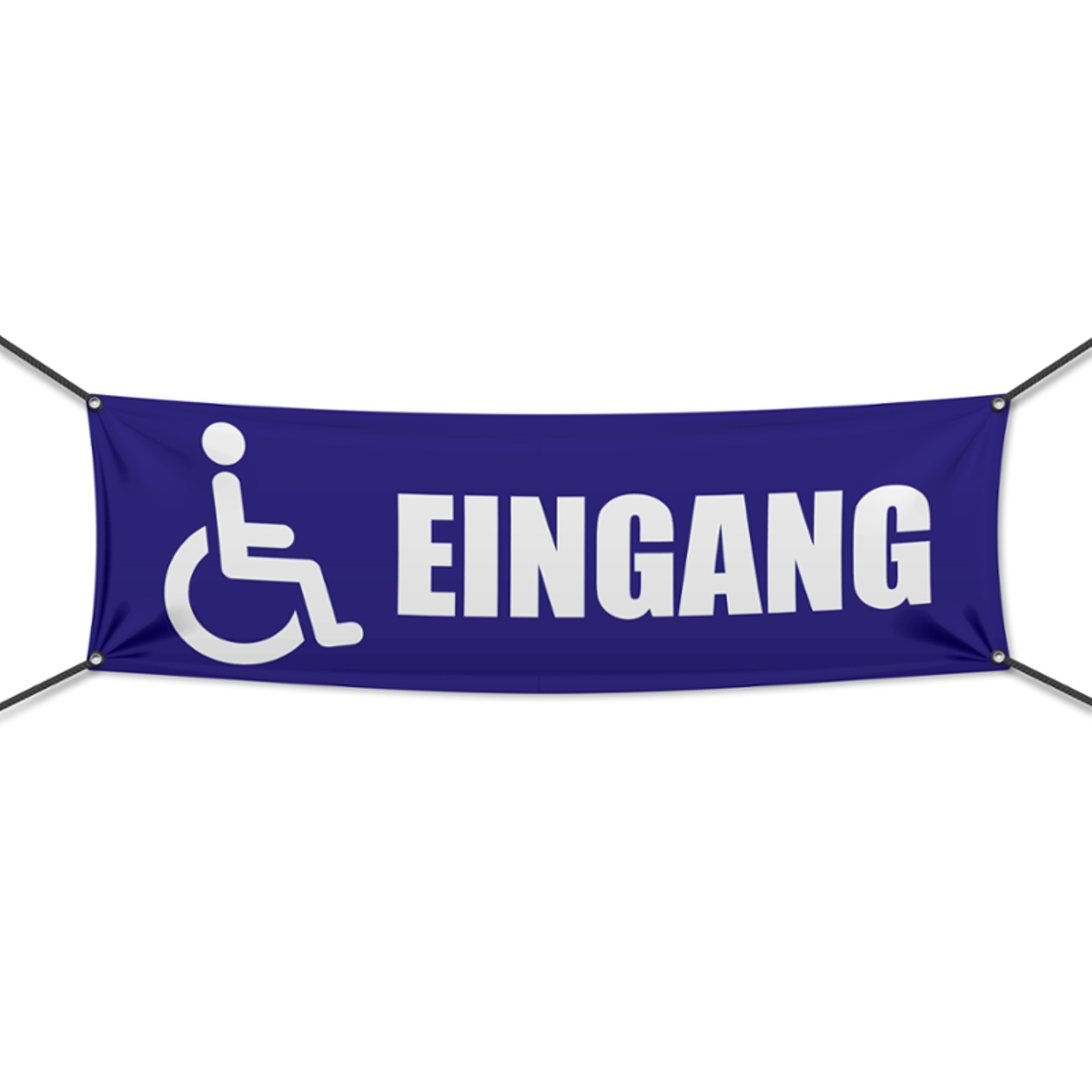 Rollstuhlfahrer Eingang Werbebanner, Banner in 6 Größen (1450)
