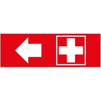300 x 100 cm | Erste Hilfe Werbebanner, rot 
