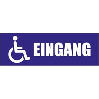 Rollstuhlfahrer Eingang Werbebanner, Banner in 6 Größen (1450)