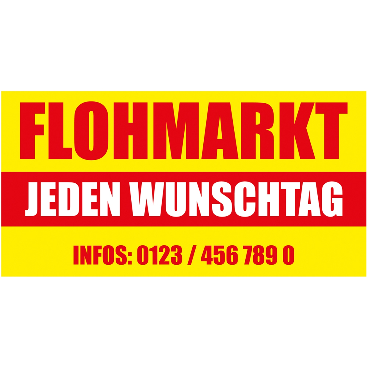 340 x 173 cm | Flohmarkt Bauzaunbanner (1729)