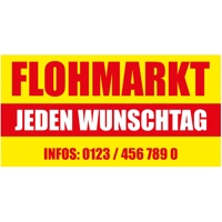 340 x 173 cm | Flohmarkt Bauzaunbanner, M1
