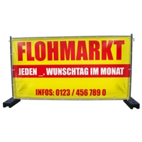340 x 173 cm | Flohmarkt Bauzaunbanner (1730)
