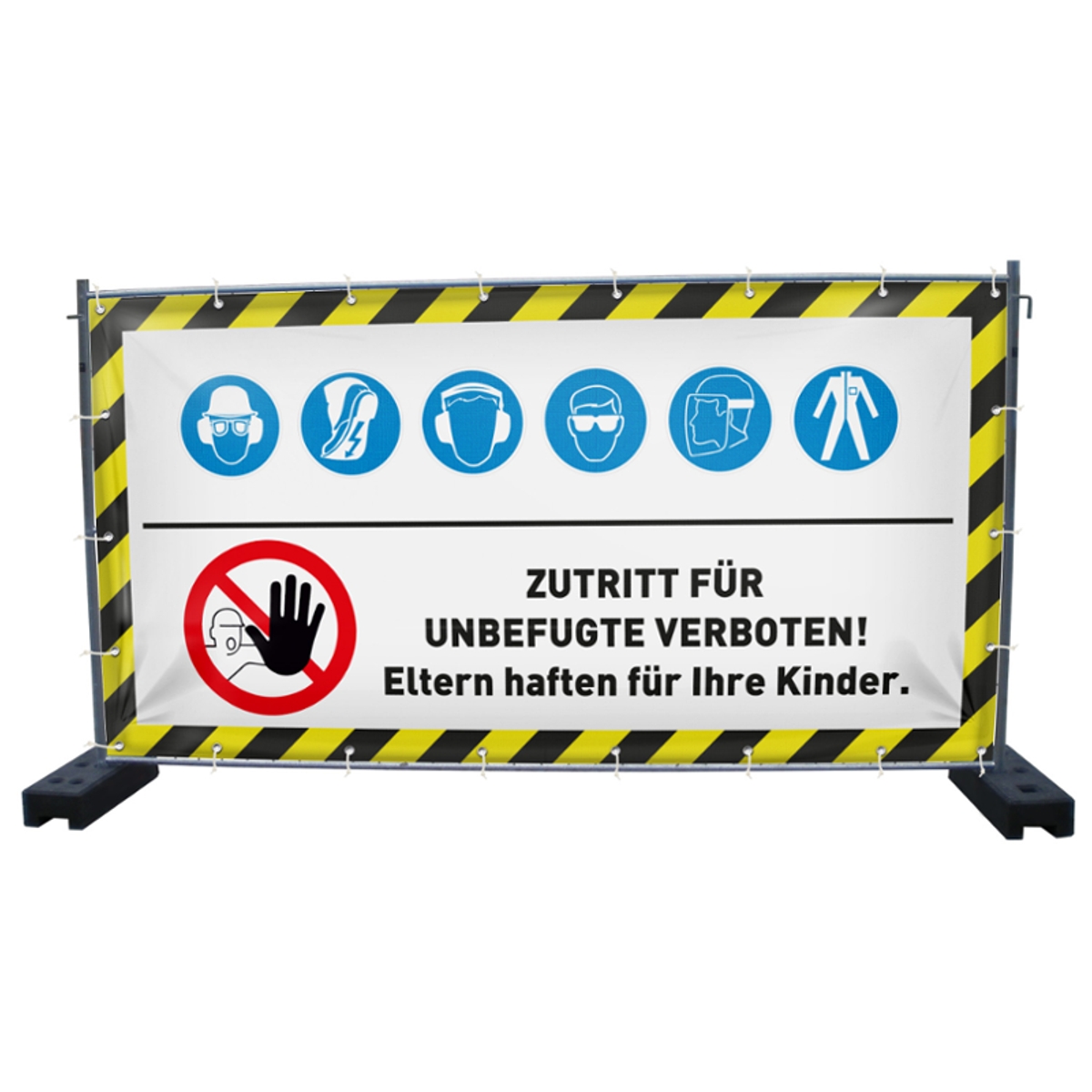 340 x 173 cm | Zutritt verboten Bauzaunbanner (1510)