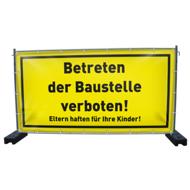 340 x 173 cm | Betreten verboten Bauzaunbanner (1509)