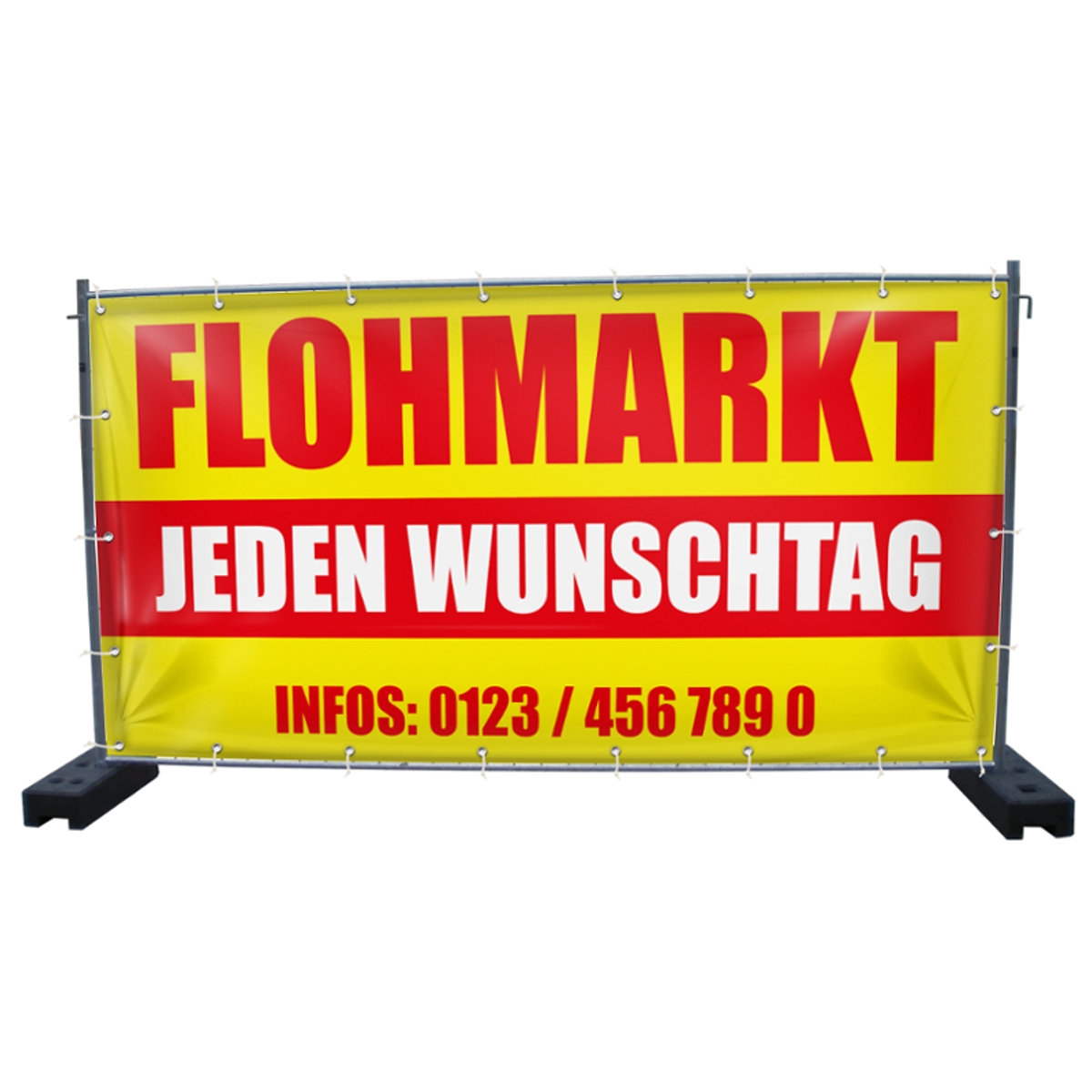 340 x 173 cm | Flohmarkt Bauzaunbanner (1729)