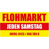 340 x 173 cm | Flohmarkt Bauzaunbanner (1729)