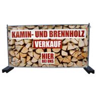 340 x 173 cm | Kamin- & Brennholzverkauf Bauzaunbanner (1607)