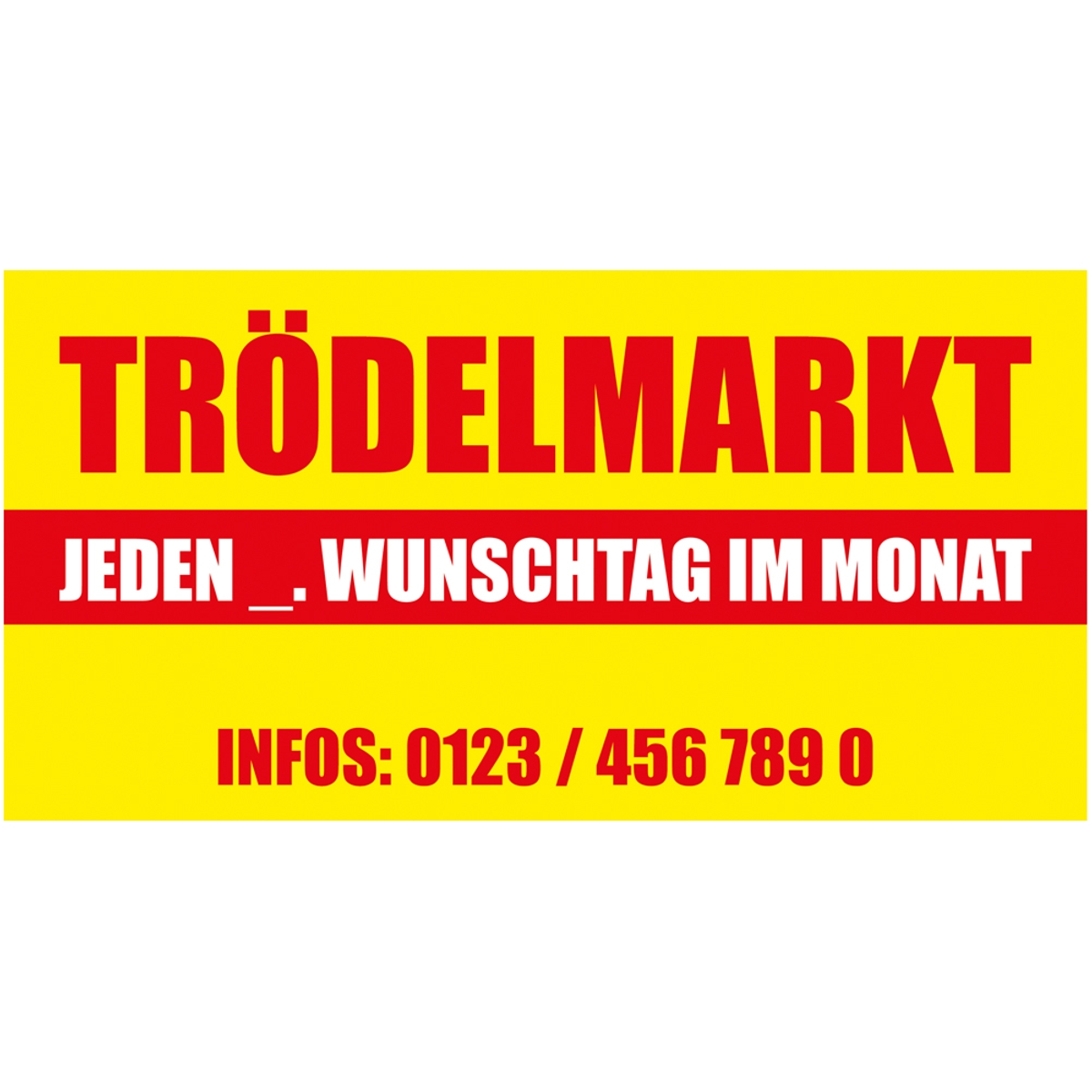 340 x 173 cm | Trödelmarkt Bauzaunbanner (1732)