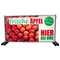 340 x 173 cm | Frische Äpfel Bauzaunbanner (1581)