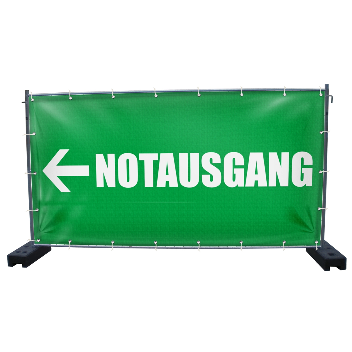 340 x 173 cm | Notausgang Bauzaunbanner (1435)