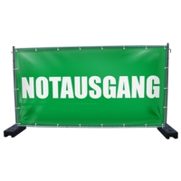 340 x 173 cm | Notausgang Bauzaunbanner (1435)