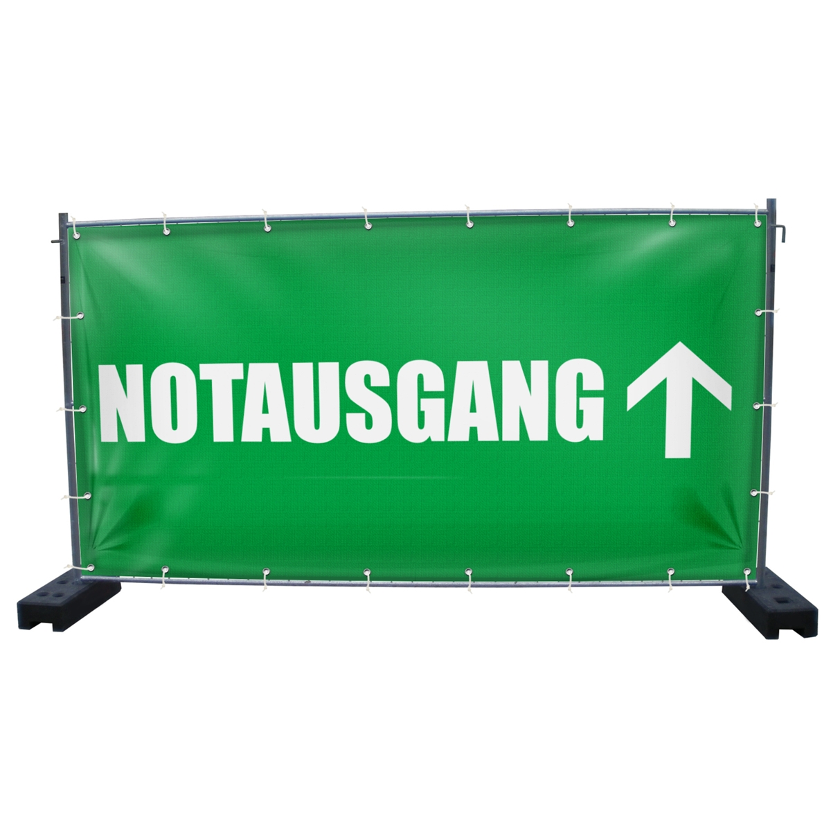 340 x 173 cm | Notausgang Bauzaunbanner (1435)