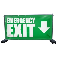 340 x 173 cm | Emergency Exit Bauzaunbanner (1448)