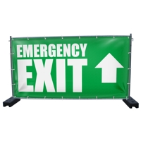 340 x 173 cm | Emergency Exit Bauzaunbanner (1448)