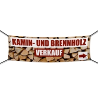 Kamin- und Brennholzverkauf Werbebanner, Wunschformat (1608)