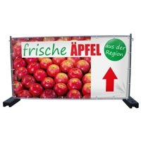 340 x 173 cm | Frische Äpfel Bauzaunbanner (1581)