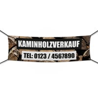 Kaminholz Verkauf Werbebanner | Wunschgröße (2334)