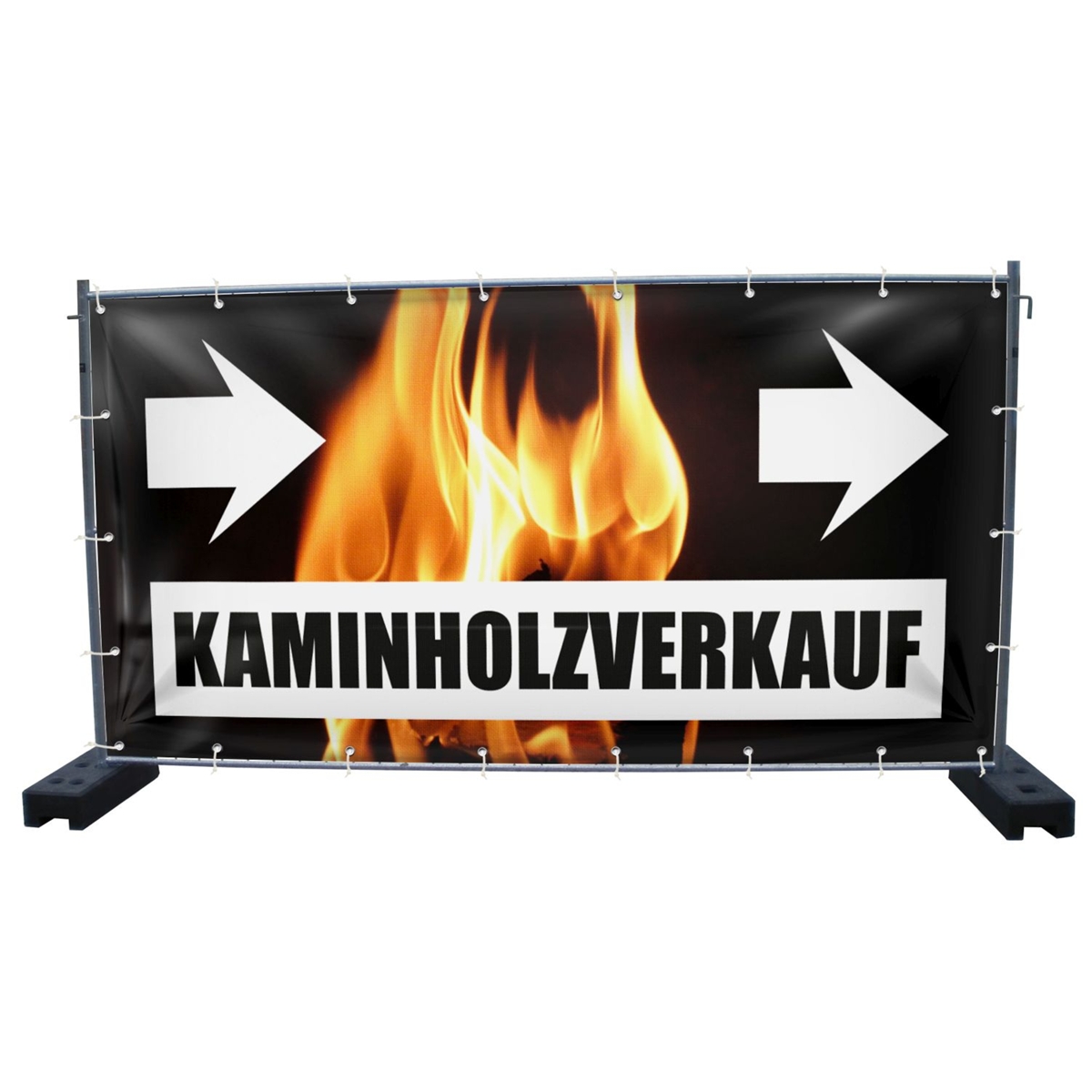 340 x 173 cm | Kaminholz Verkauf Bauzaunbanner (2313)