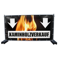 340 x 173 cm | Kaminholz Verkauf Bauzaunbanner (2313)