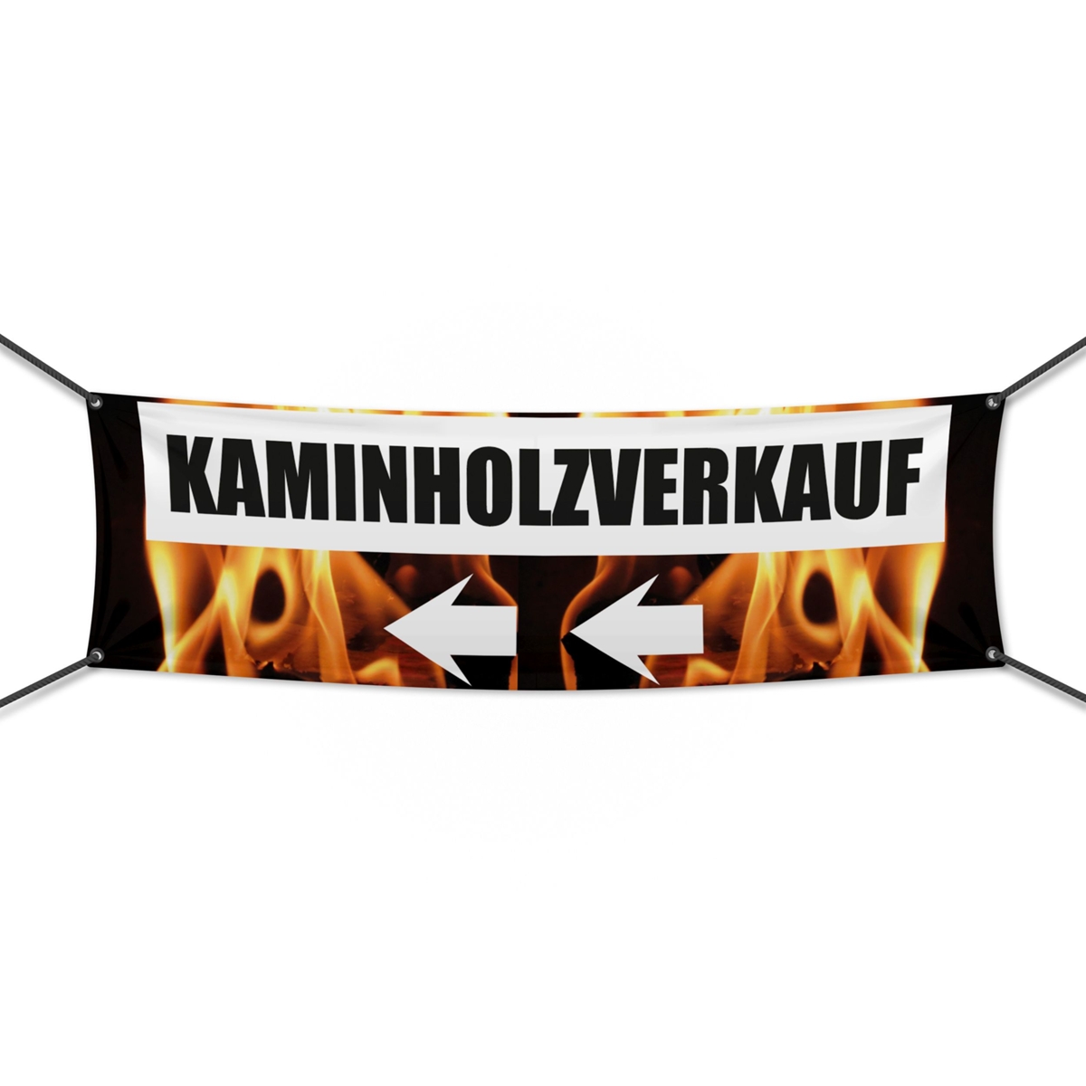 Kaminholz Verkauf Werbebanner, Banner in 6 Größen (2330)