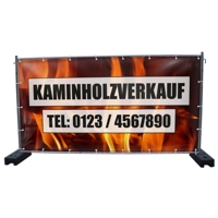 340 x 173 cm | Kaminholz Verkauf Bauzaunbanner (2315)