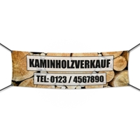 Kaminholz Verkauf Werbebanner, Banner in 6 Größen (2332)