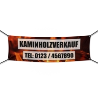 Kaminholz Verkauf Werbebanner, Banner in 6 Größen (2333)