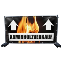 340 x 173 cm | Kaminholz Verkauf Bauzaunbanner (2313)