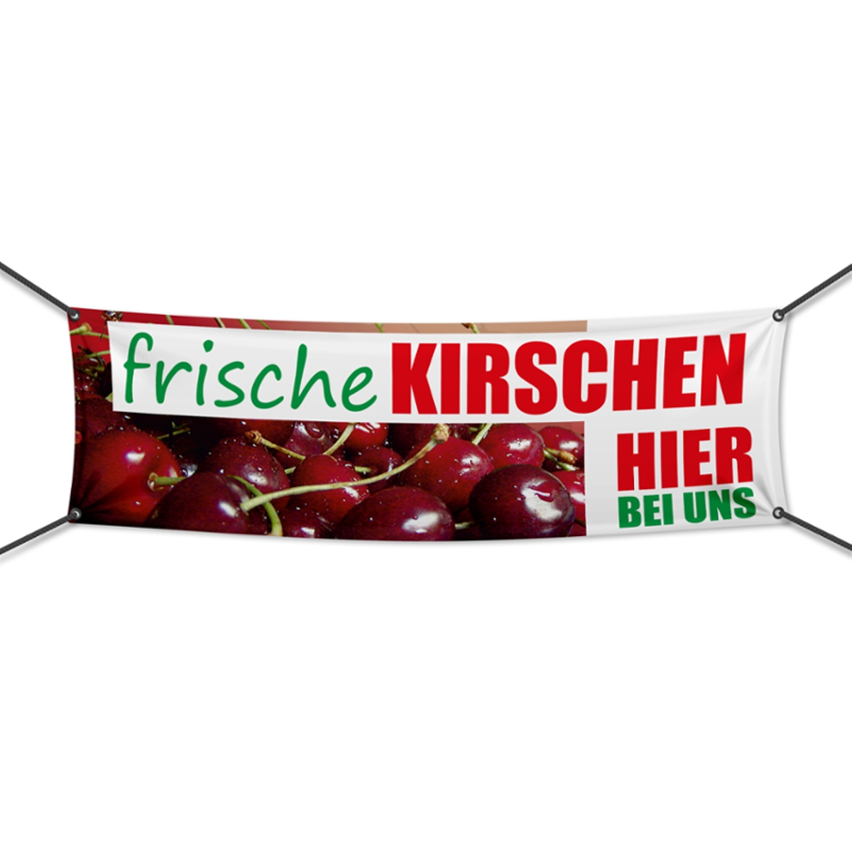 Frische Kirschen Werbebanner, Banner in 6 Größen (1586)