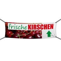 300 x 100 cm | Frische Kirschen Werbebanner, M2 