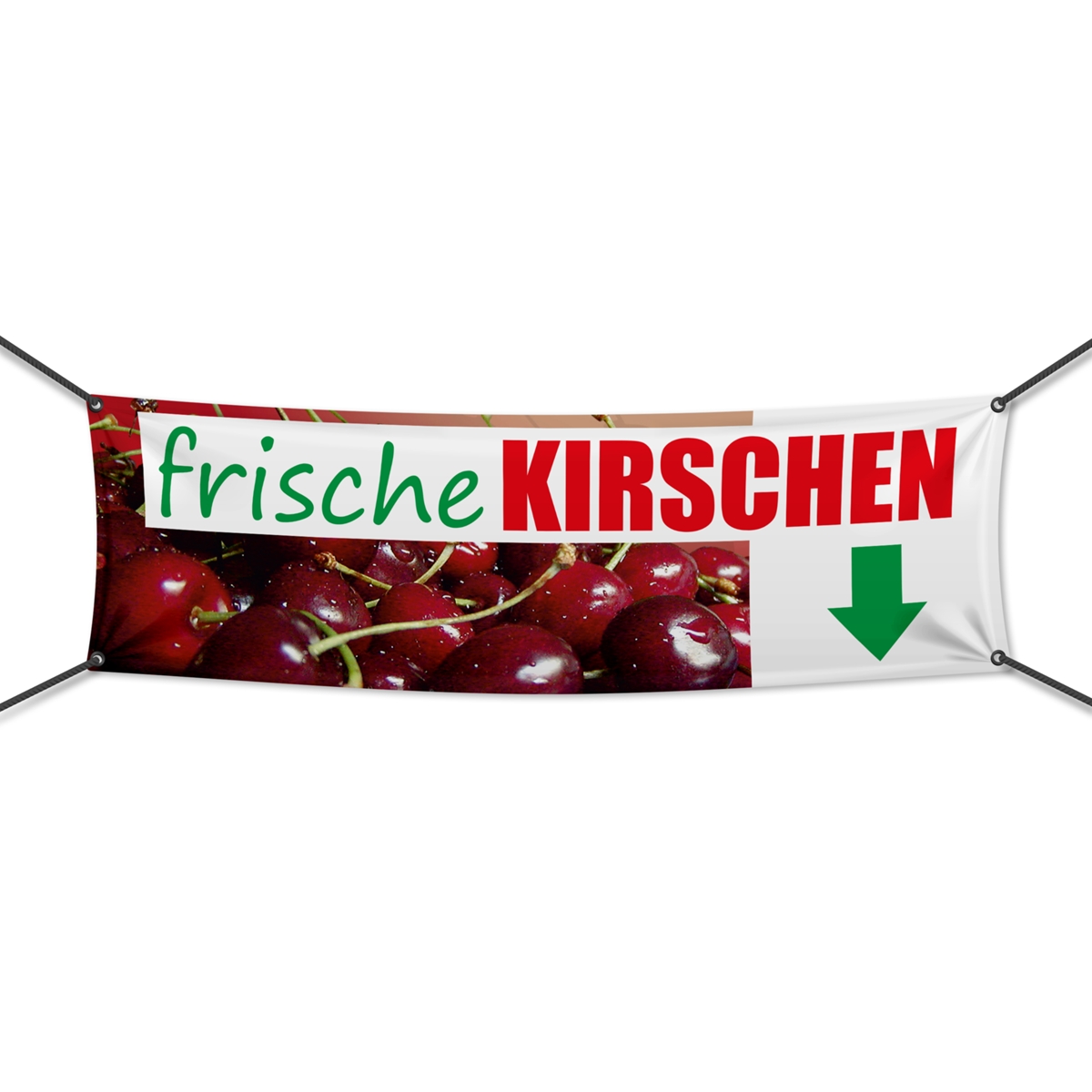 Frische Kirschen Werbebanner, Banner in 6 Größen (1586)