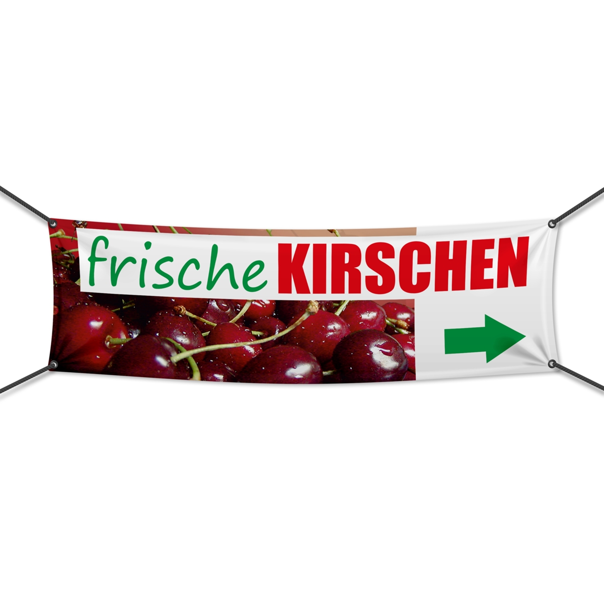 Frische Kirschen Werbebanner, Banner in 6 Größen (1586)