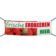 Frische Erdbeeren Werbebanner, Banner in 6 Größen (1579)