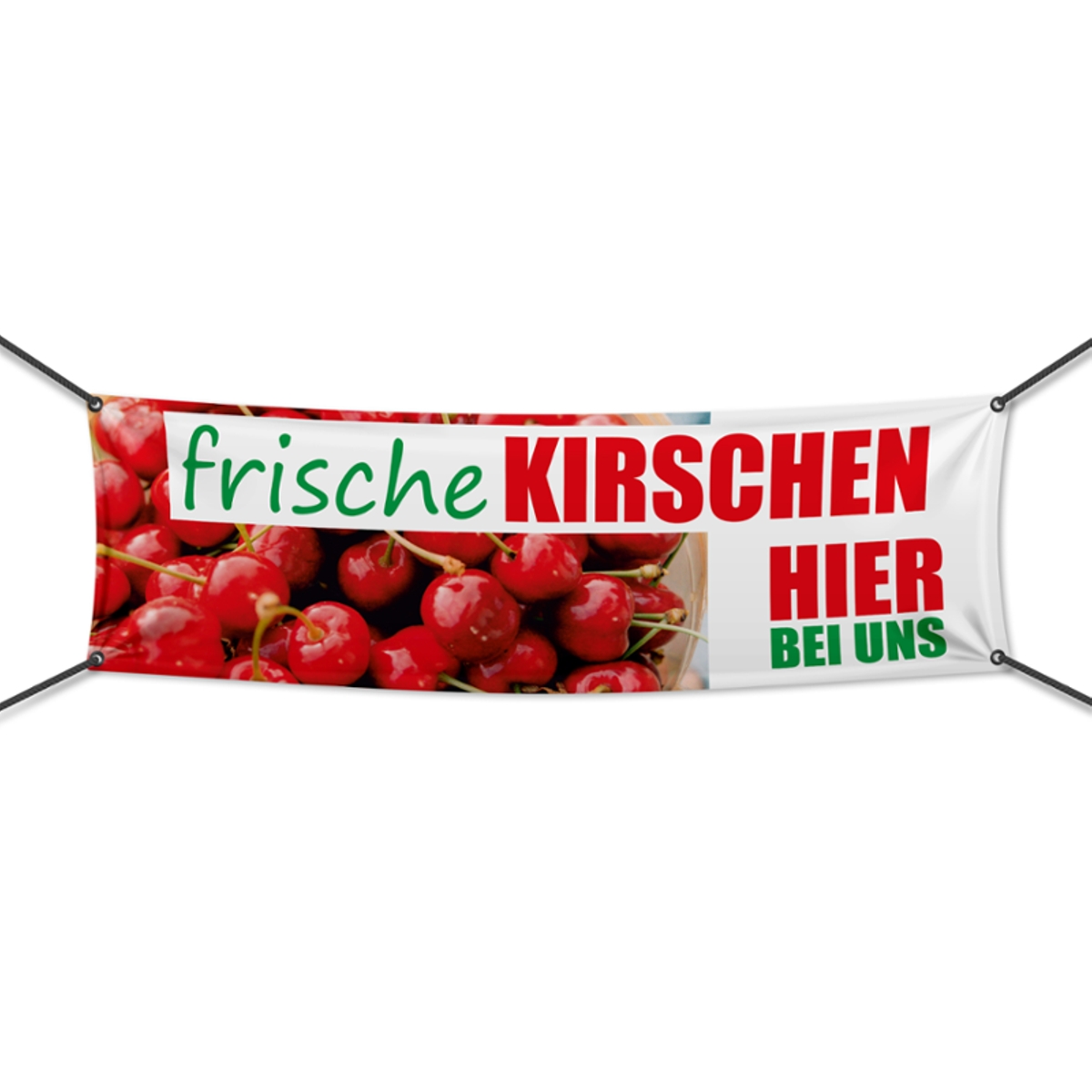 Frische Kirschen Werbebanner, Banner in 6 Größen (1585)