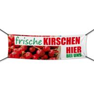 300 x 100 cm | Frische Kirschen Werbebanner, M1 