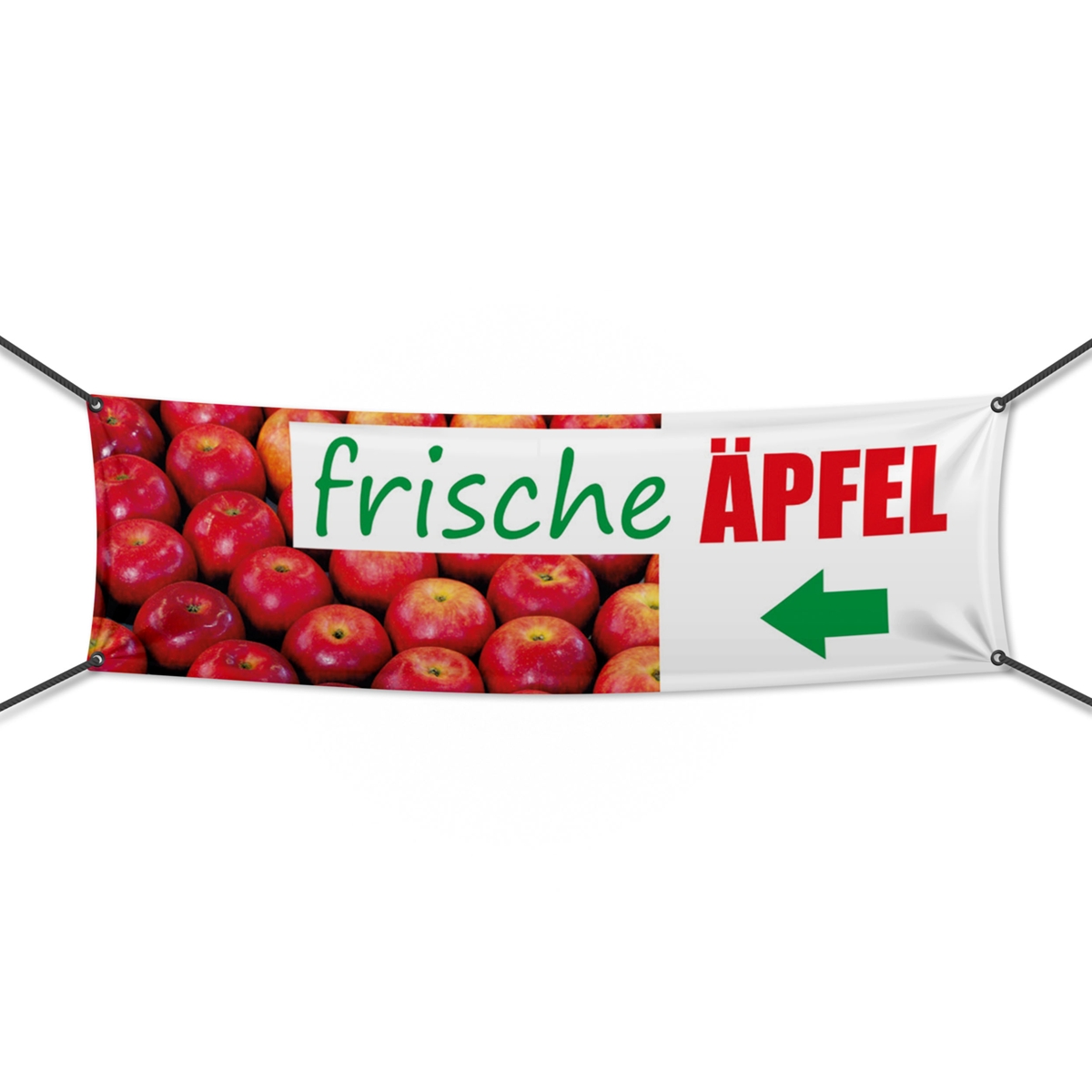 300 x 100 cm | Frische Äpfel Werbebanner, M2
