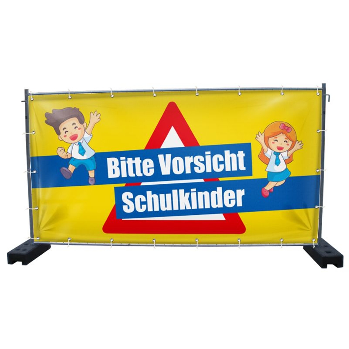 340 x 173 cm | Vorsicht Schulkinder Bauzaunbanner (1965)