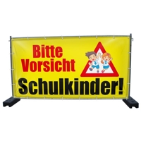 340 x 173 cm | Vorsicht Schulkinder Bauzaunbanner (1962)