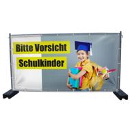 340 x 173 cm | Vorsicht Schulkinder Bauzaunbanner (1963)