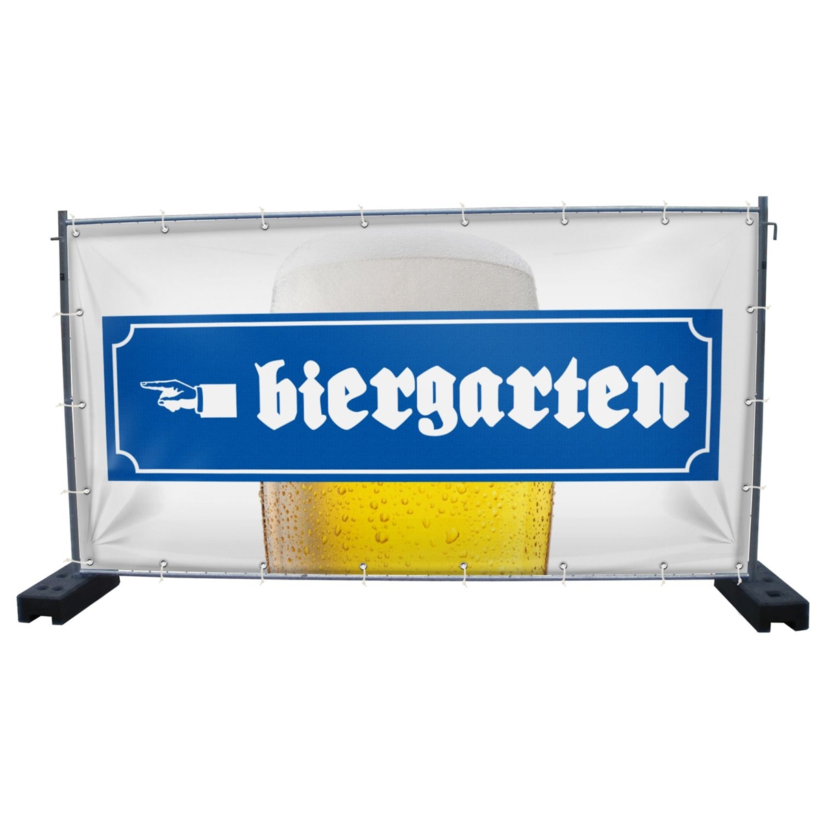 340 x 173 cm | Biergarten Bauzaunbanner (1478)