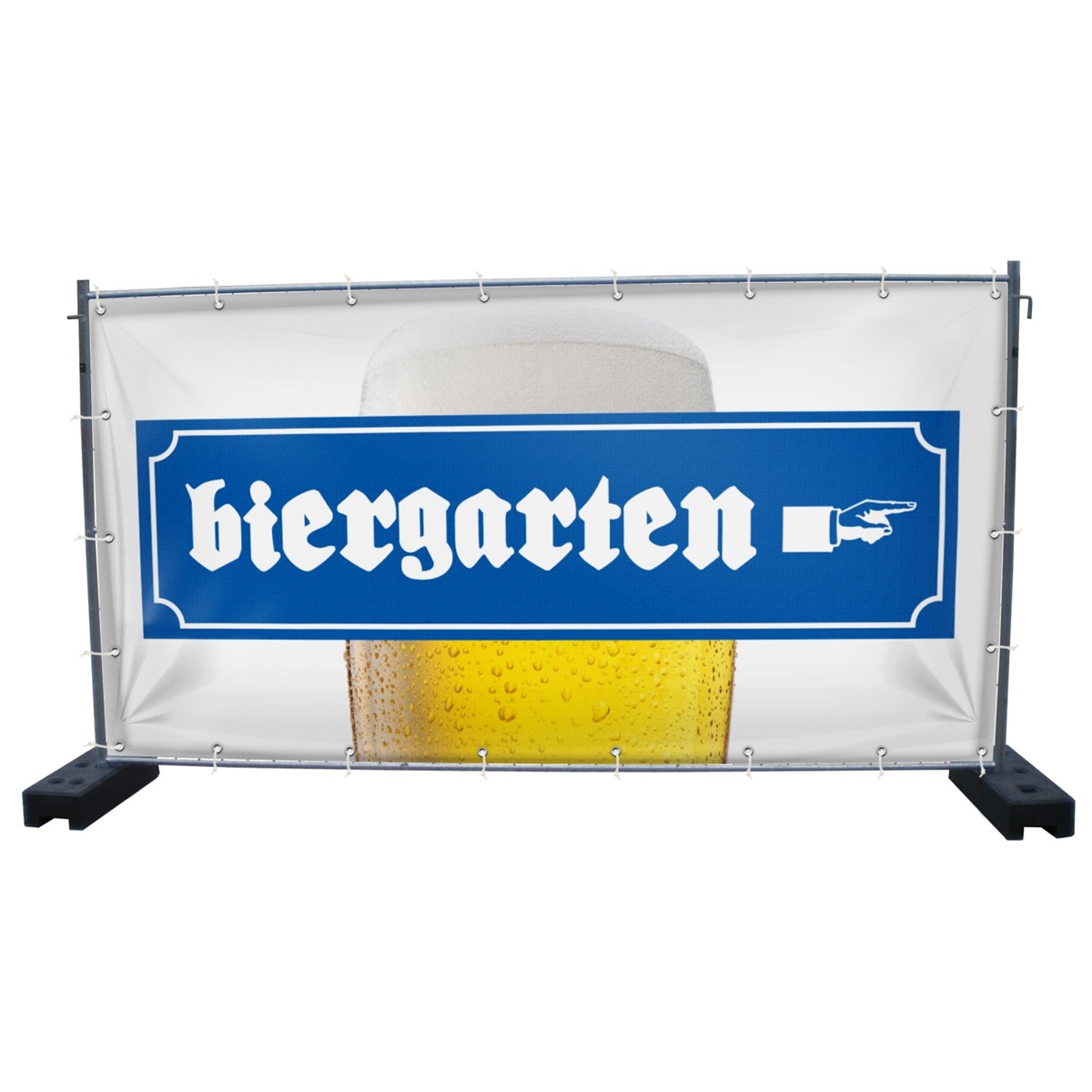 340 x 173 cm | Biergarten Bauzaunbanner (1478)