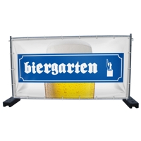 340 x 173 cm | Biergarten Bauzaunbanner (1478)