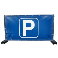 340 x 173 cm | Parkplatz Bauzaunbanner (1499)