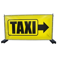 340 x 173 cm | Taxi Bauzaunbanner